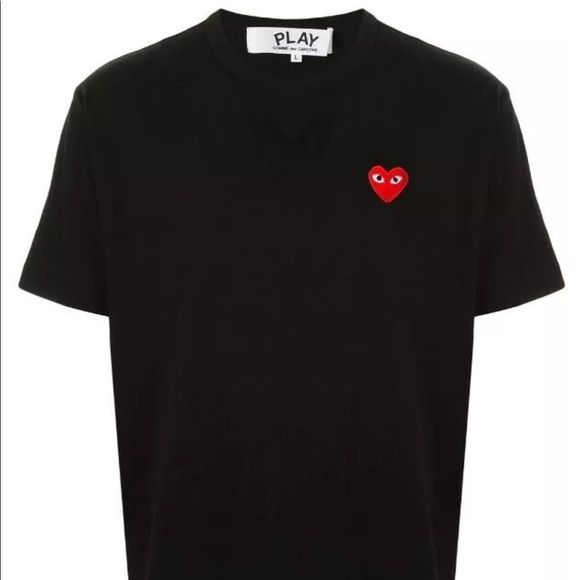 Comme des Garcons PLAY Other - Comme des Garcons Black Crew Neck t-shirt heart s